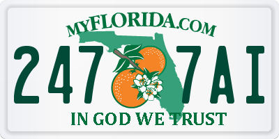 FL license plate 2477AI