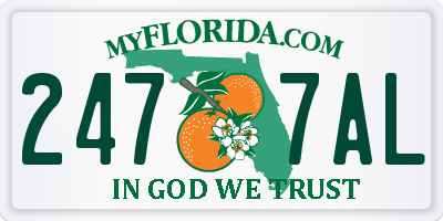 FL license plate 2477AL