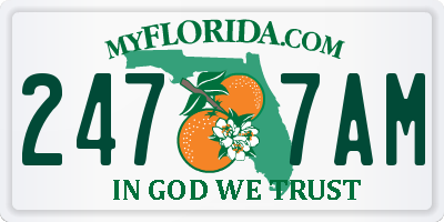 FL license plate 2477AM