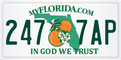 FL license plate 2477AP