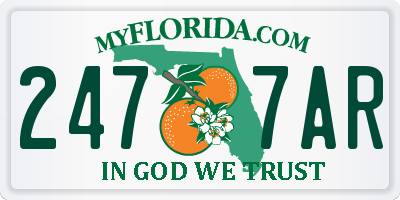 FL license plate 2477AR