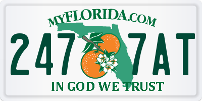 FL license plate 2477AT