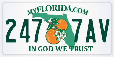 FL license plate 2477AV