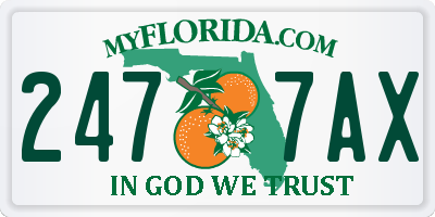 FL license plate 2477AX
