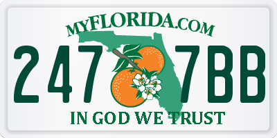 FL license plate 2477BB