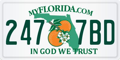 FL license plate 2477BD
