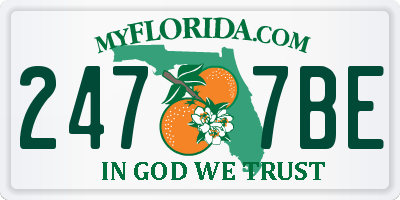 FL license plate 2477BE