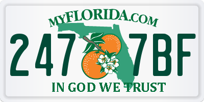 FL license plate 2477BF