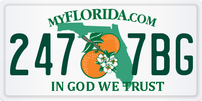FL license plate 2477BG