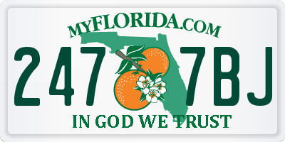FL license plate 2477BJ