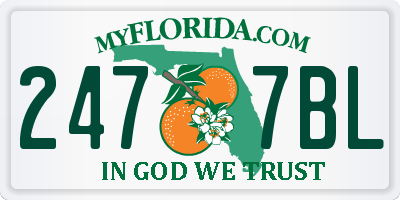 FL license plate 2477BL