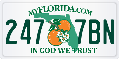 FL license plate 2477BN