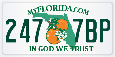 FL license plate 2477BP