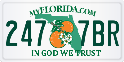 FL license plate 2477BR