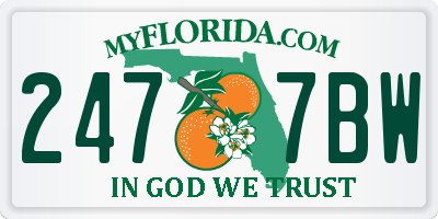 FL license plate 2477BW