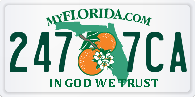 FL license plate 2477CA