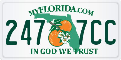 FL license plate 2477CC