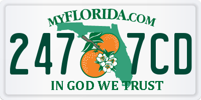 FL license plate 2477CD