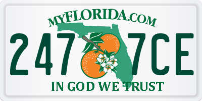 FL license plate 2477CE