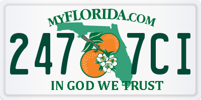 FL license plate 2477CI