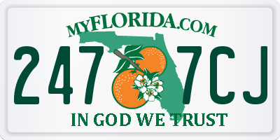FL license plate 2477CJ