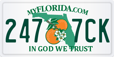 FL license plate 2477CK