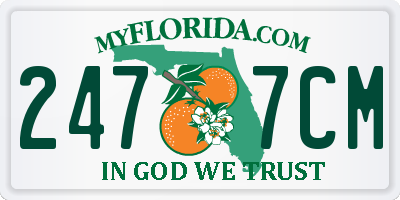 FL license plate 2477CM