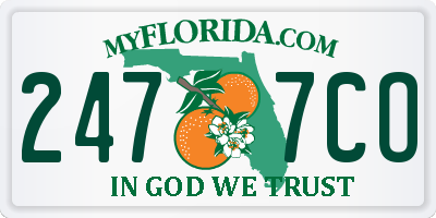 FL license plate 2477CO