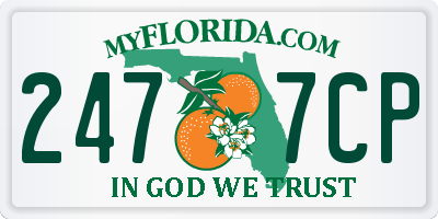 FL license plate 2477CP