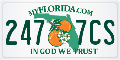 FL license plate 2477CS