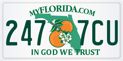 FL license plate 2477CU