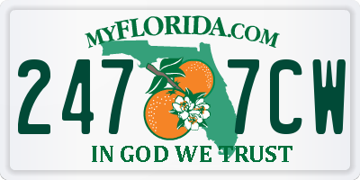 FL license plate 2477CW