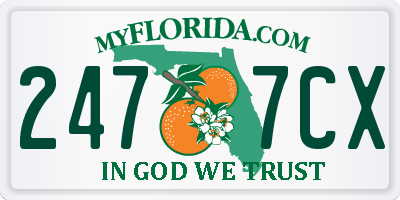 FL license plate 2477CX