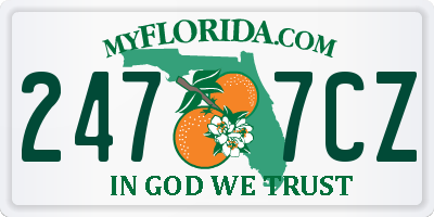 FL license plate 2477CZ