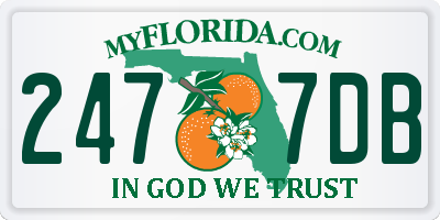 FL license plate 2477DB