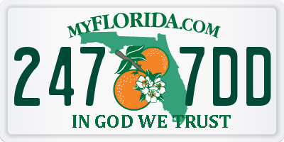 FL license plate 2477DD
