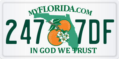 FL license plate 2477DF