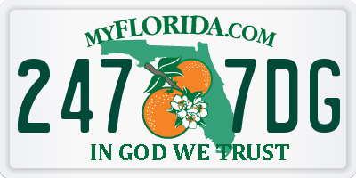 FL license plate 2477DG
