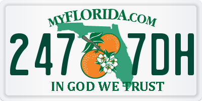 FL license plate 2477DH