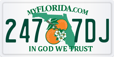 FL license plate 2477DJ