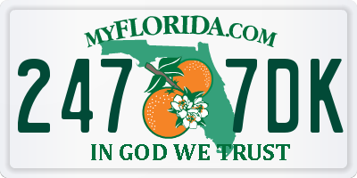 FL license plate 2477DK
