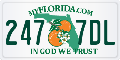 FL license plate 2477DL