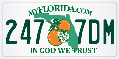 FL license plate 2477DM