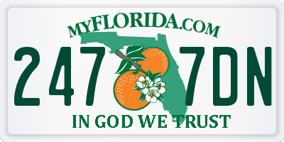 FL license plate 2477DN