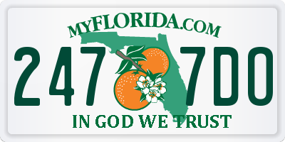 FL license plate 2477DO