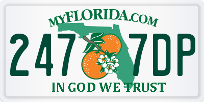FL license plate 2477DP