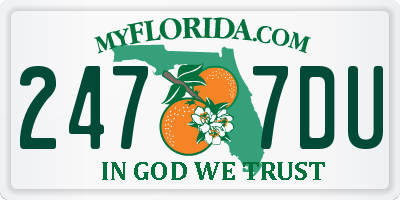 FL license plate 2477DU