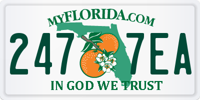 FL license plate 2477EA