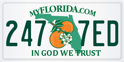 FL license plate 2477ED