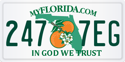FL license plate 2477EG